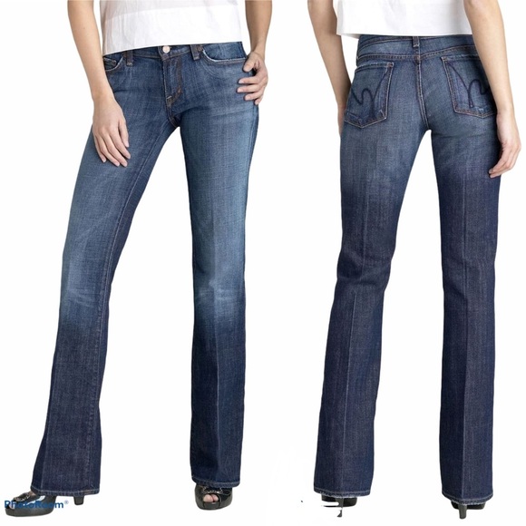 CITIZENS OF HUMANITY Kelly #001 Lightly Distressed Bootcut Stretch Jeans SZ 27 - Picture 1 of 13